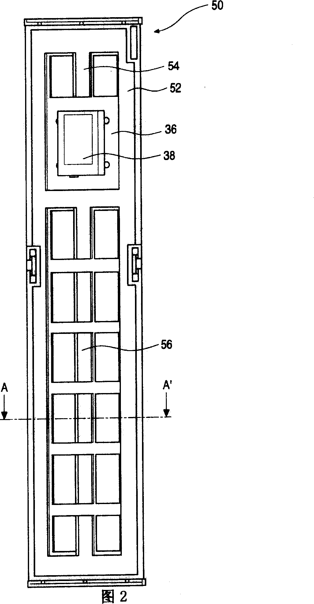 Front structure for air conditioner