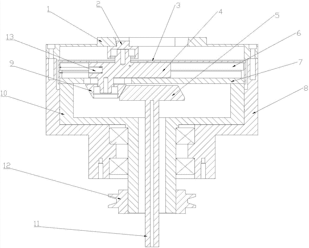 Ejector rod bottom rolling type bottom press device