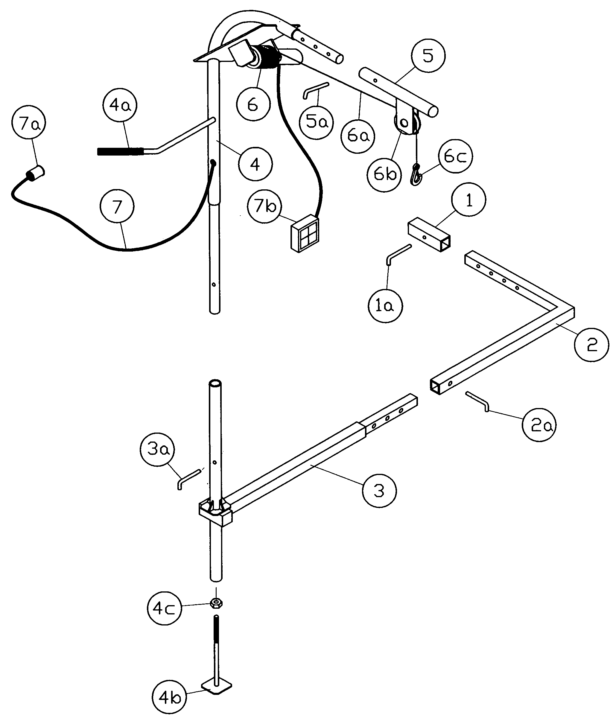 Portable crane/winch/hoist