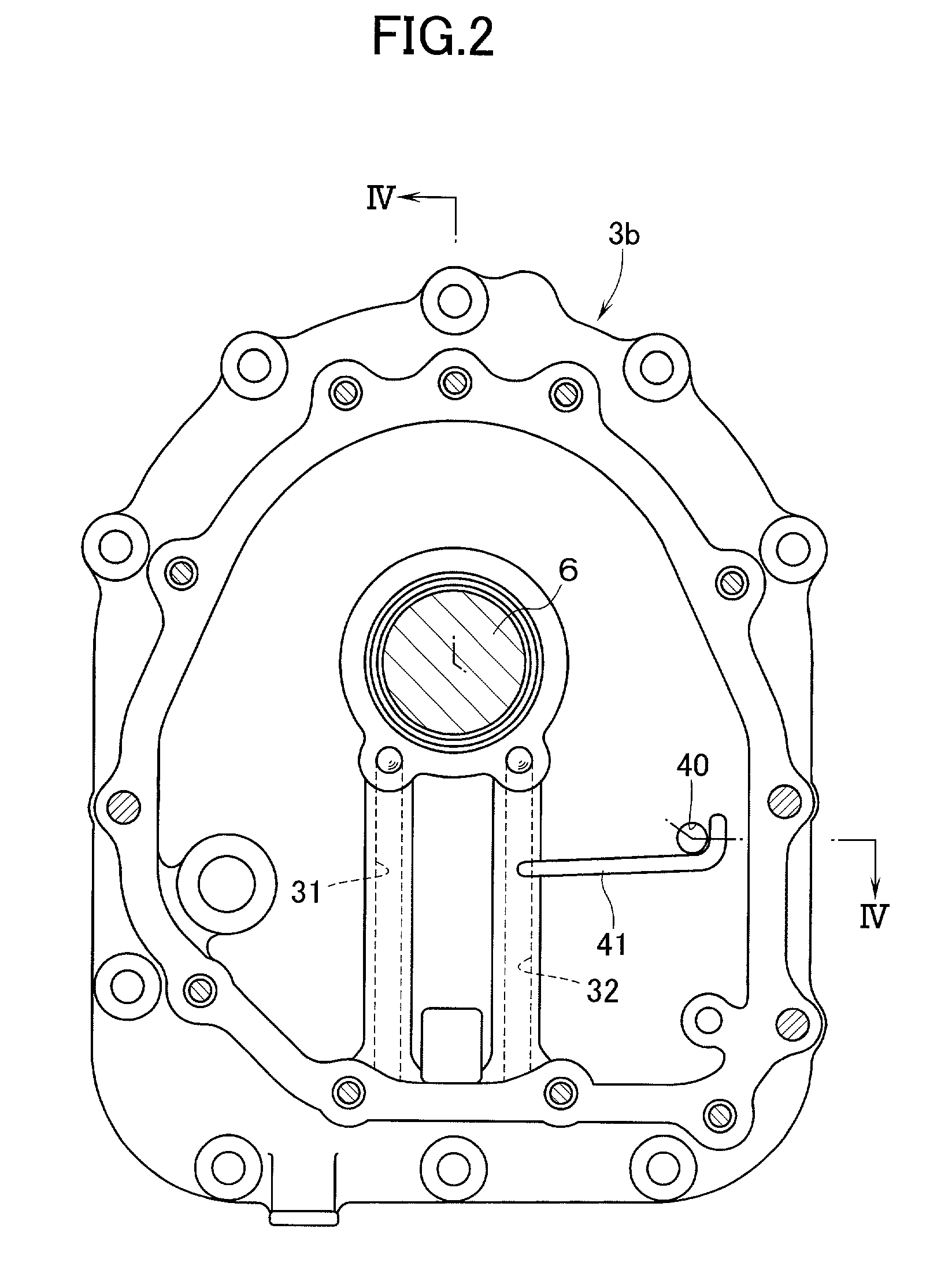 Lubricating structure for output shaft bearing portion in transmission