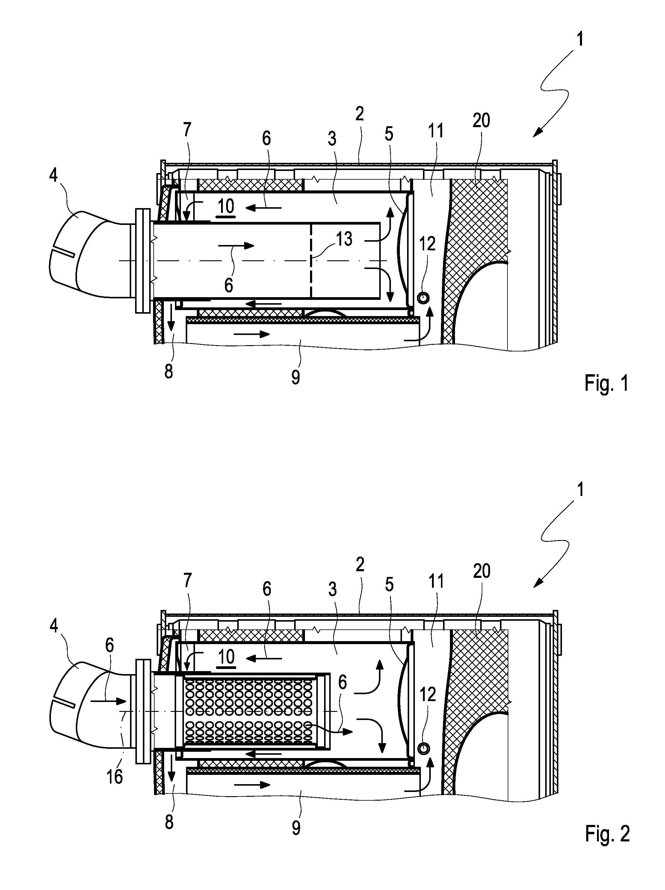 Exhaust gas aftertreatment device for an internal combustion engine