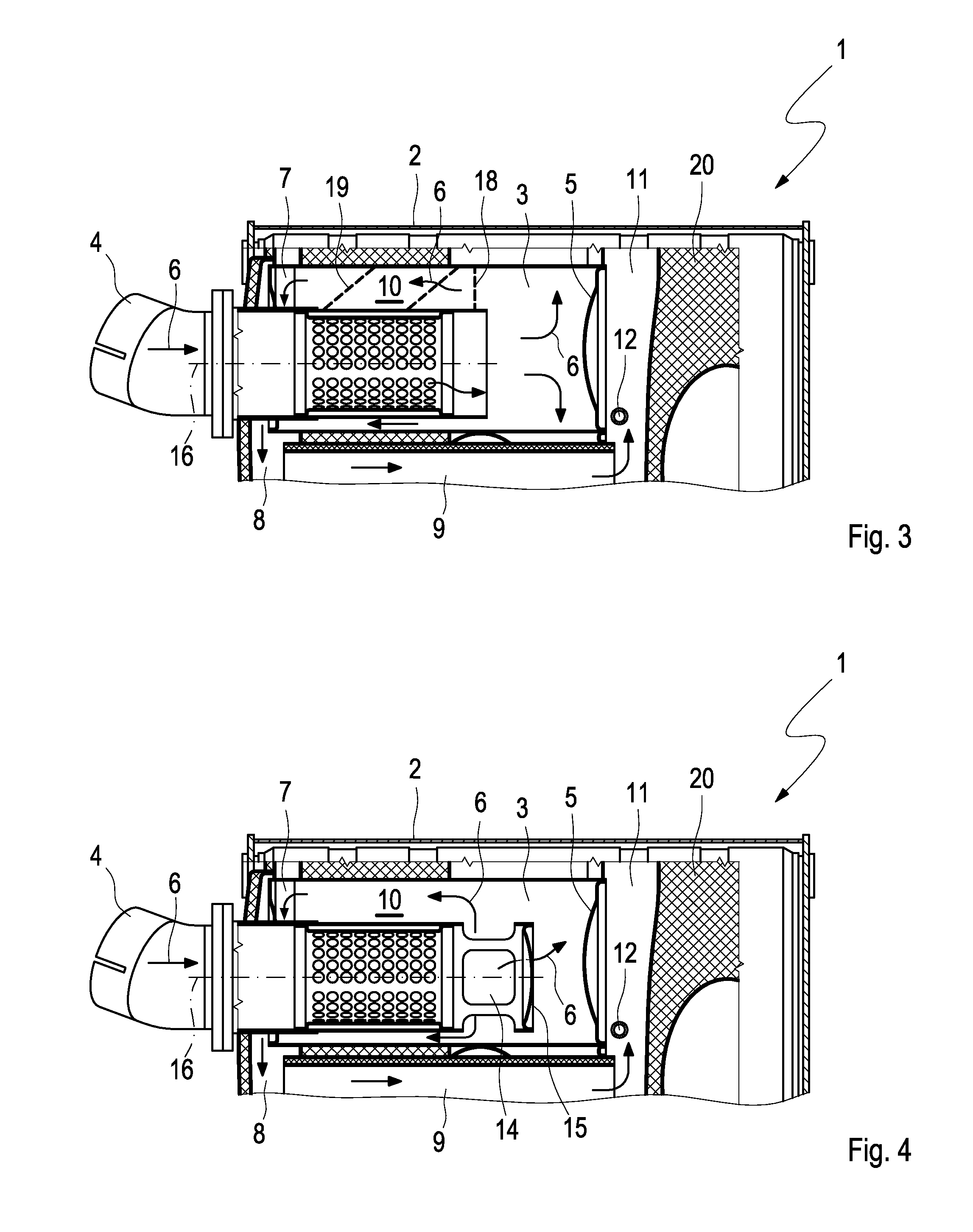 Exhaust gas aftertreatment device for an internal combustion engine