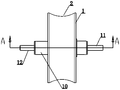 Winding and unwinding wheel device for unshielded twisted pairs