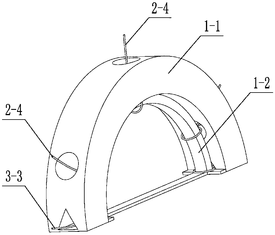 Fan-shaped integrated badminton net rack