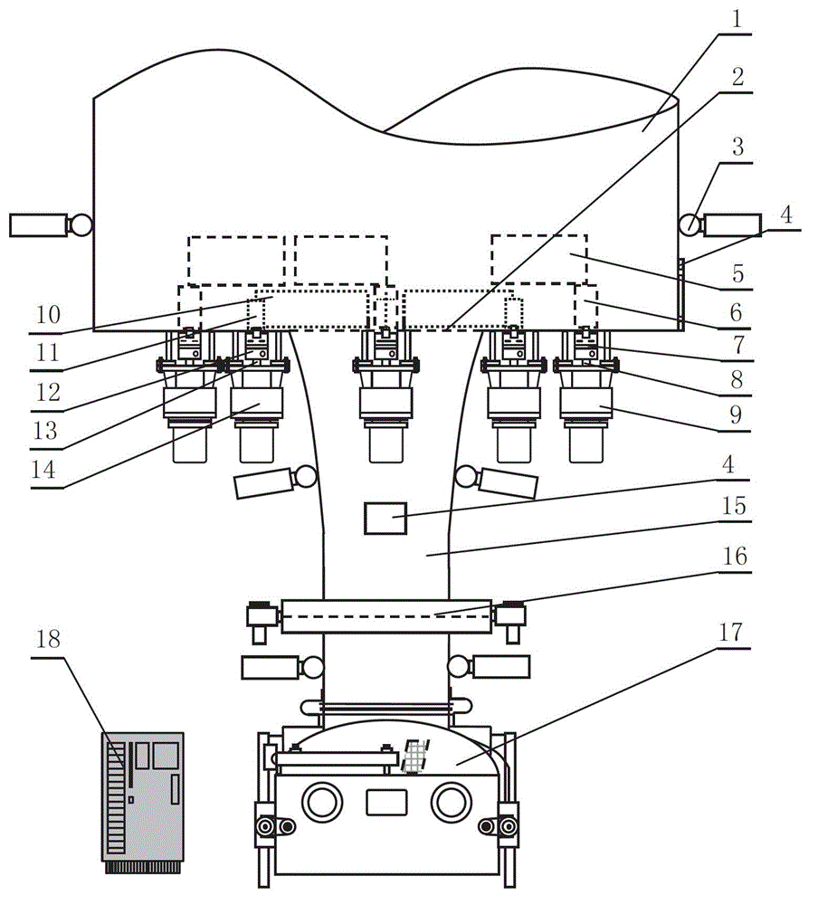 Rotary-cut type integrated central feeding machine