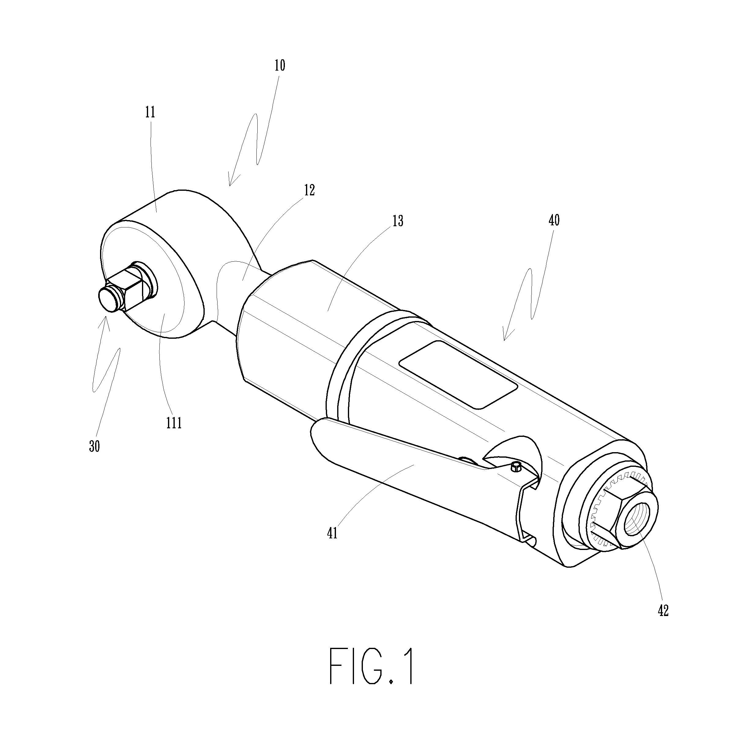 Pneumatic spanner structure