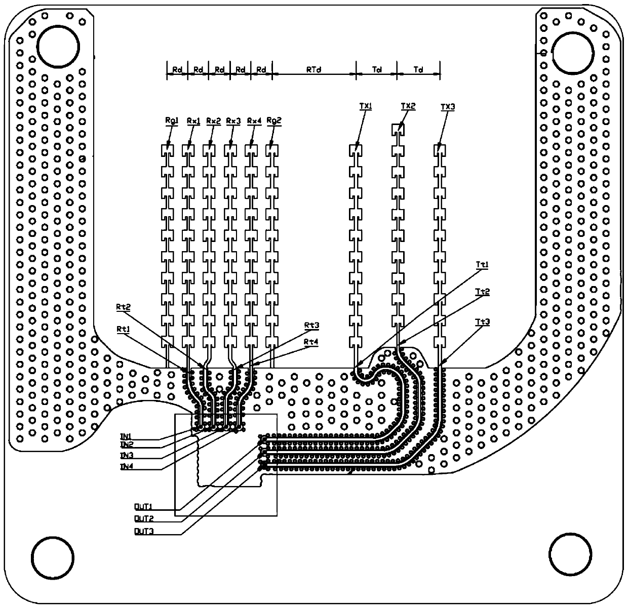 Device applied to rectangular micro-strip millimeter-wave radar sensor