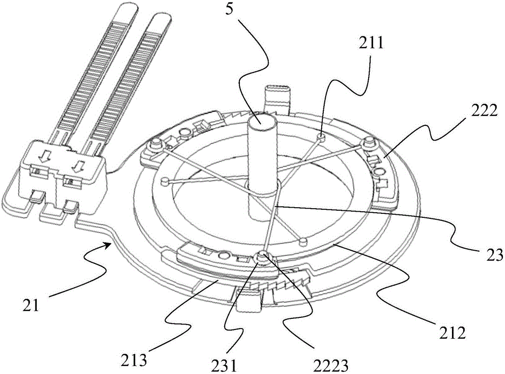 Conduit fixing device and fixing method