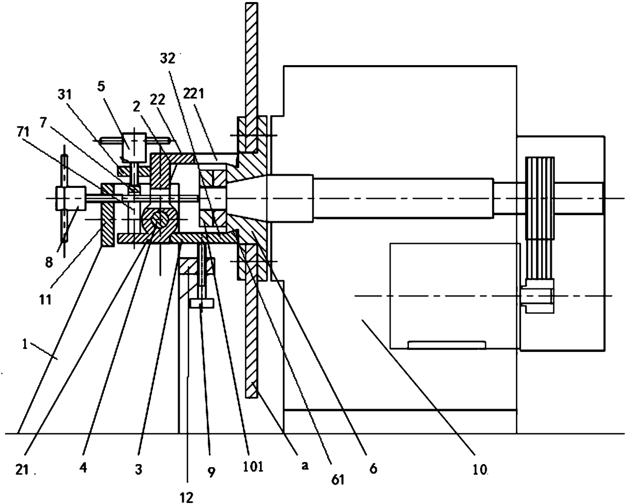 Large grinding wheel mounting and demounting device