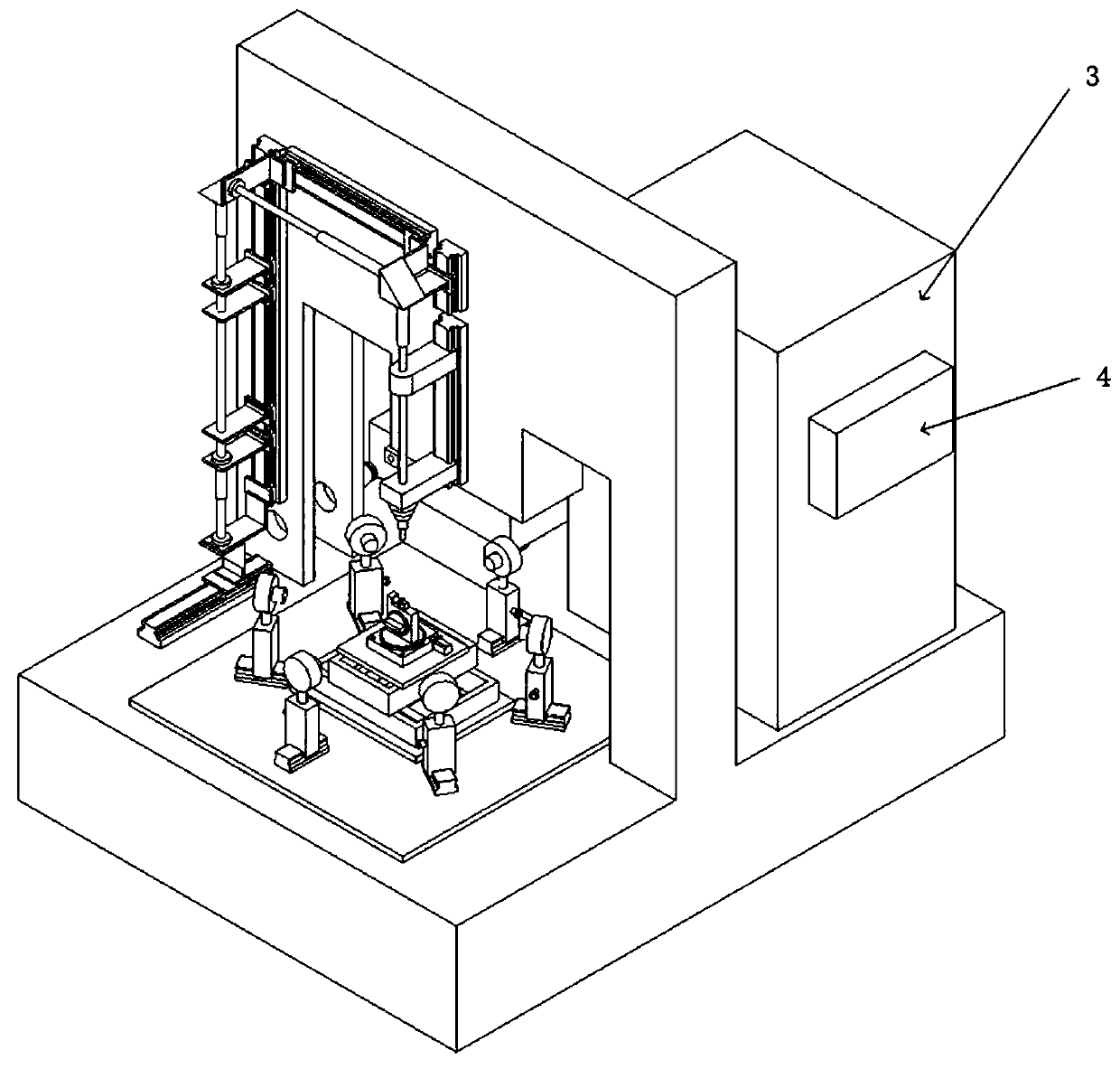 Device and method for laser-induced plasma-assisted electric discharge composite machining under the action of magnetic field