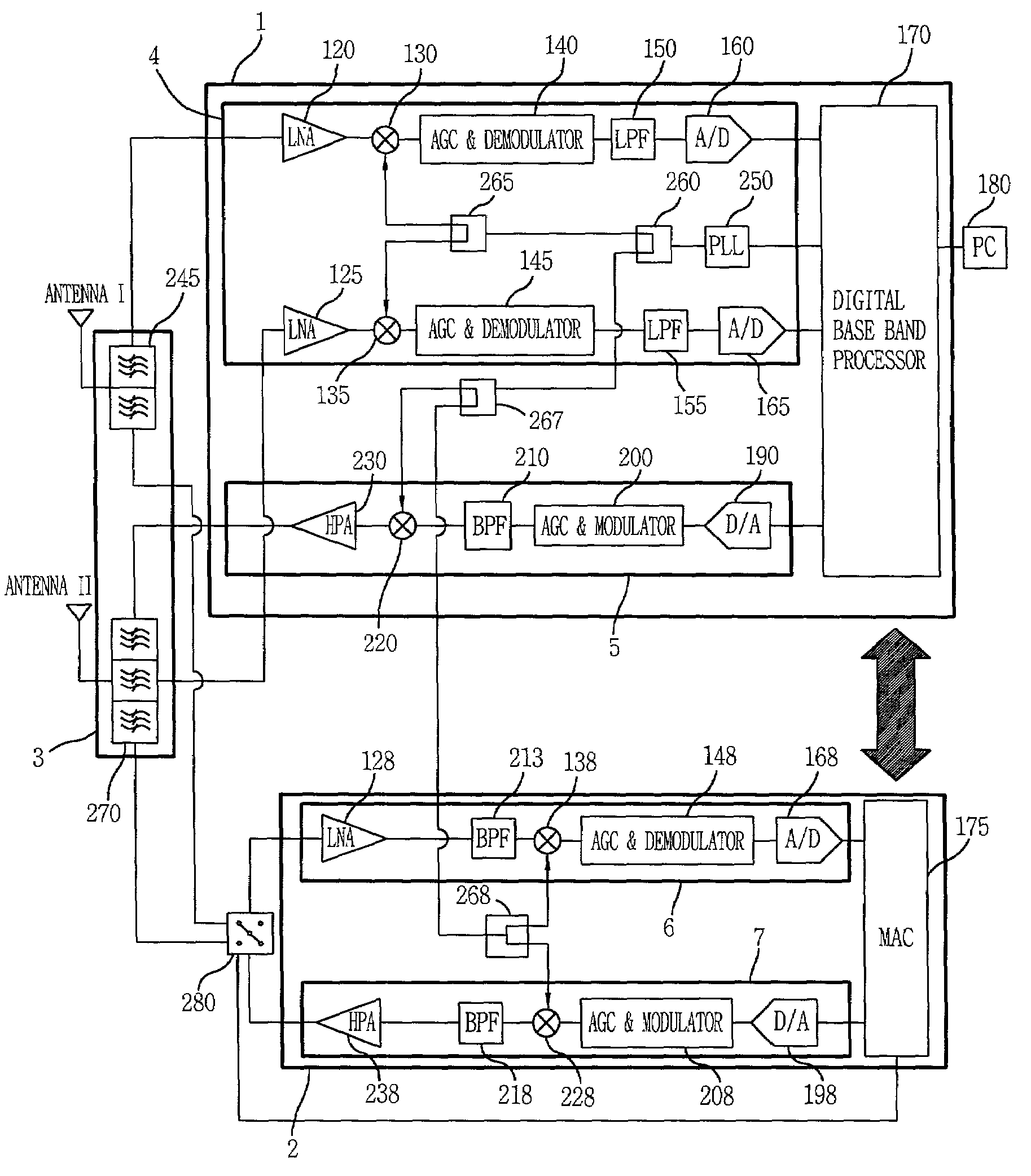 Integrated wireless local loop (WLL) and wireless local area network (WLAN) transceiver apparatus