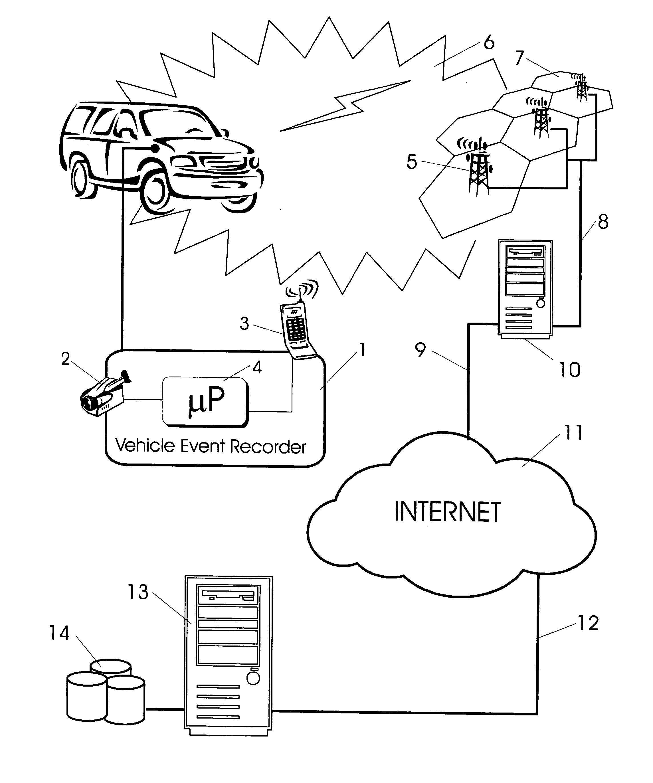 Vehicle event recorder systems and networks having integrated cellular wireless communications systems