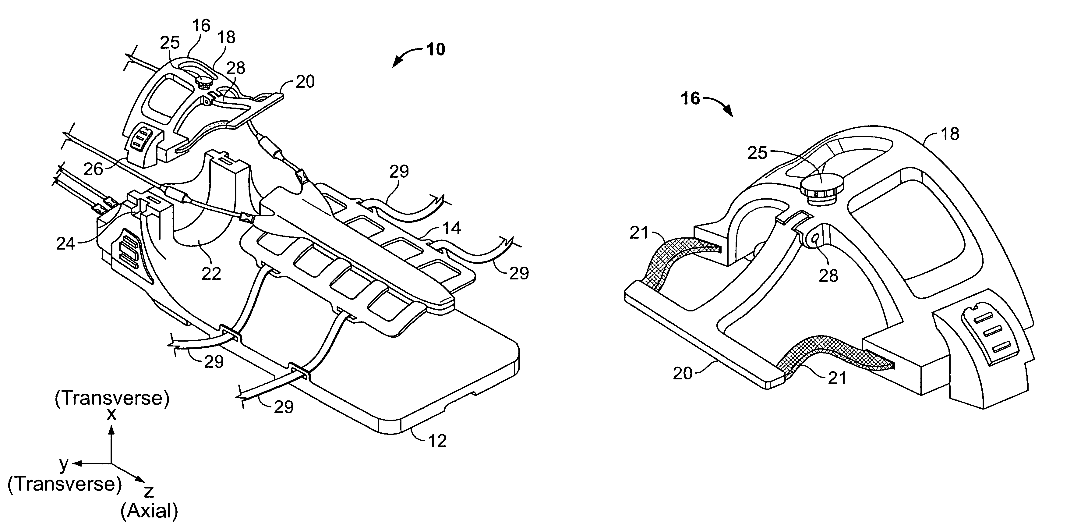 Integrated cervical-thoracic-lumbar spine MRI array coil