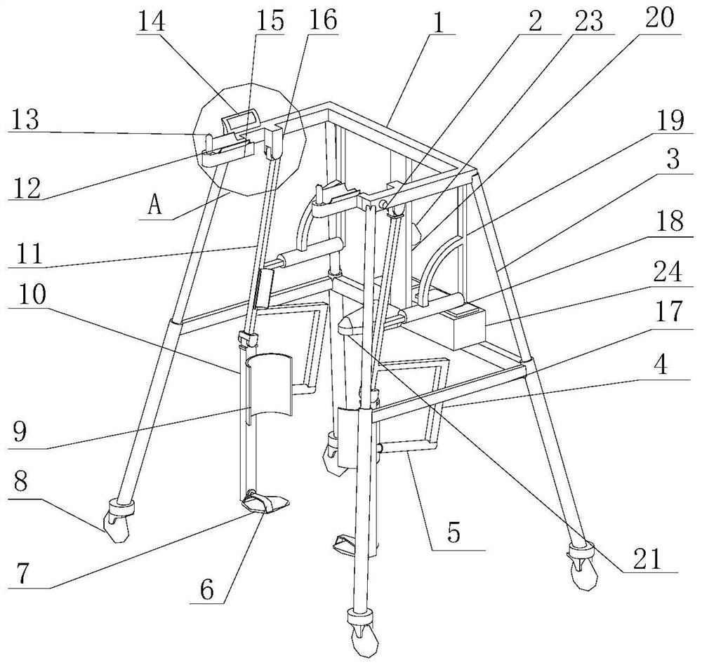 Rehabilitation training equipment applied to aging resistance of legs and feet of old people