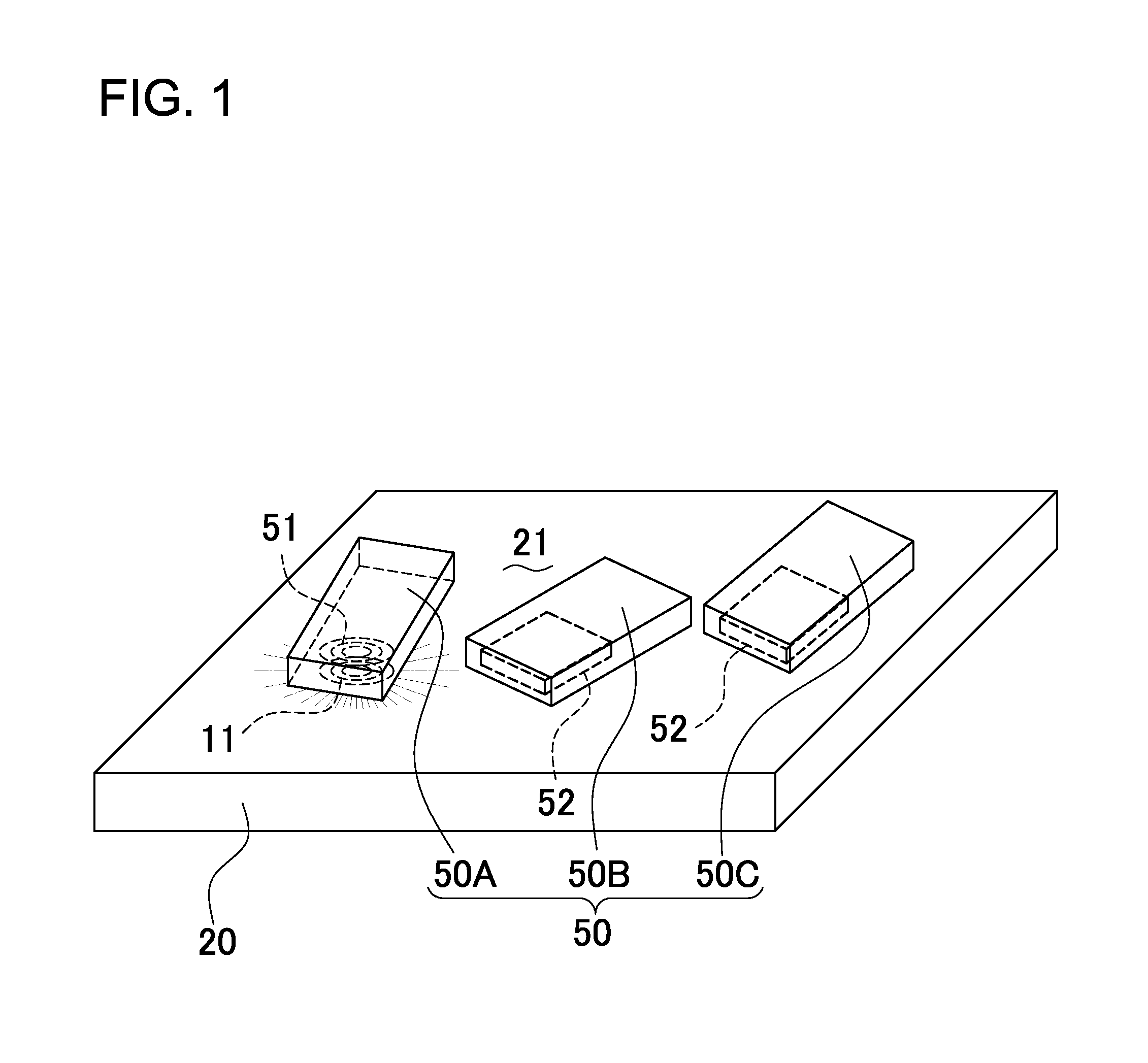 Device housing a battery and charging pad