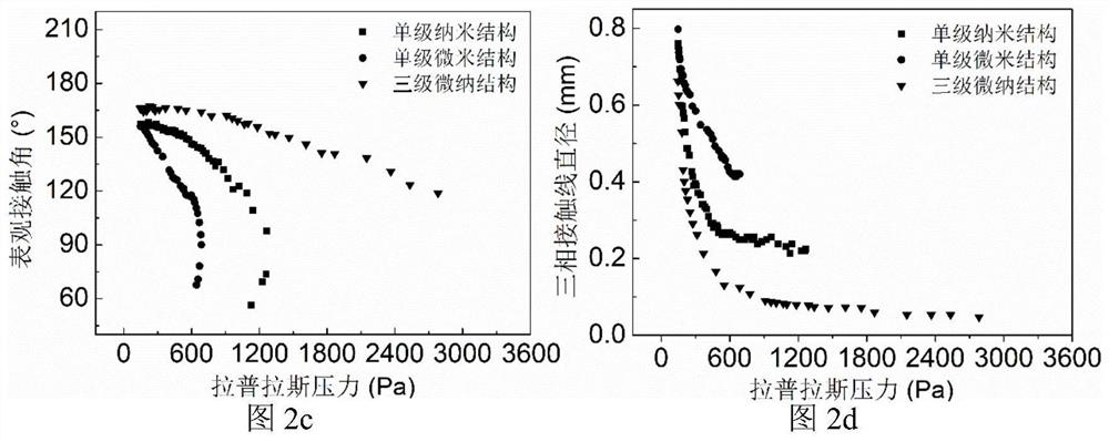 A stable superhydrophobic metal surface with a three-dimensional three-level micro-nano structure and its preparation method