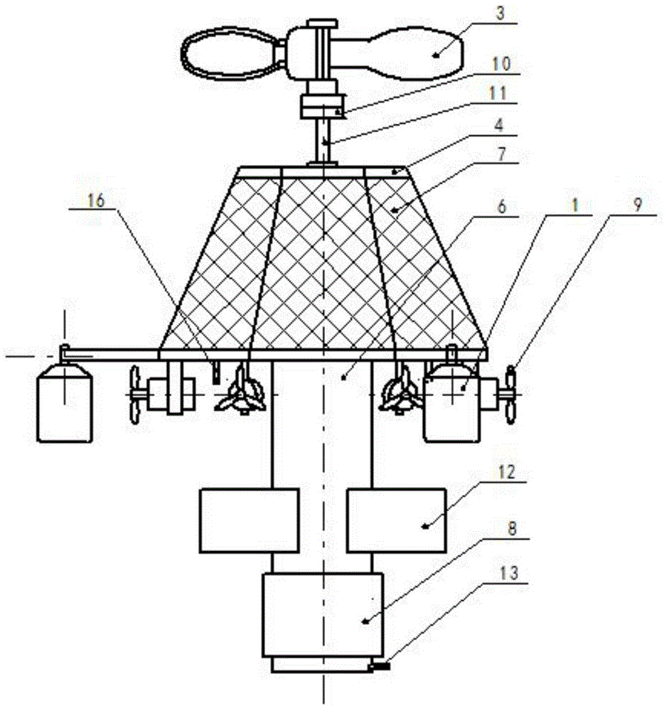 Wind energy and solar energy driven intelligent water treatment river landscape device