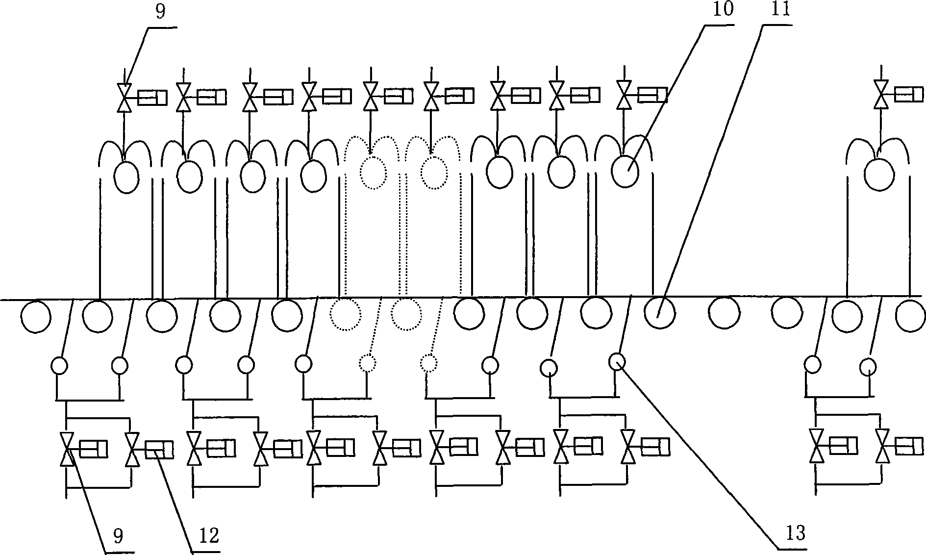 Refrigerating device of belt steel and cooling and controlling method thereof