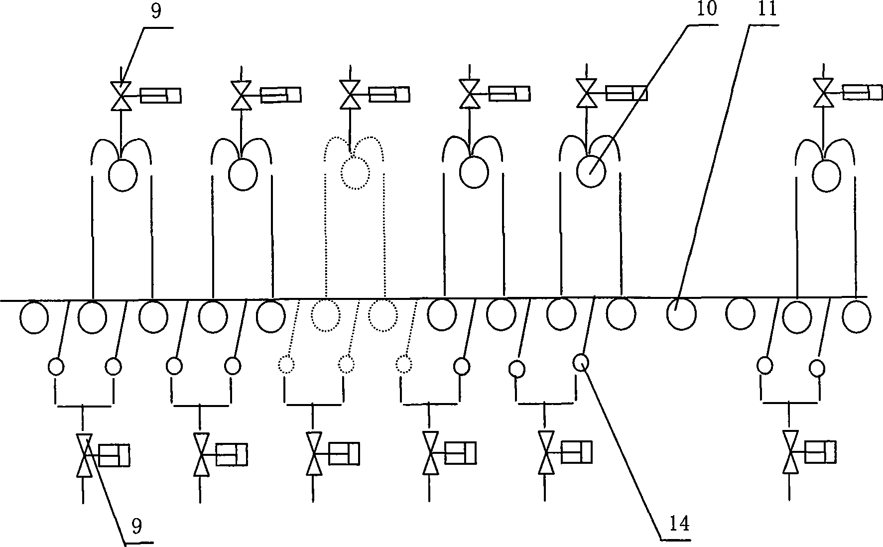 Refrigerating device of belt steel and cooling and controlling method thereof