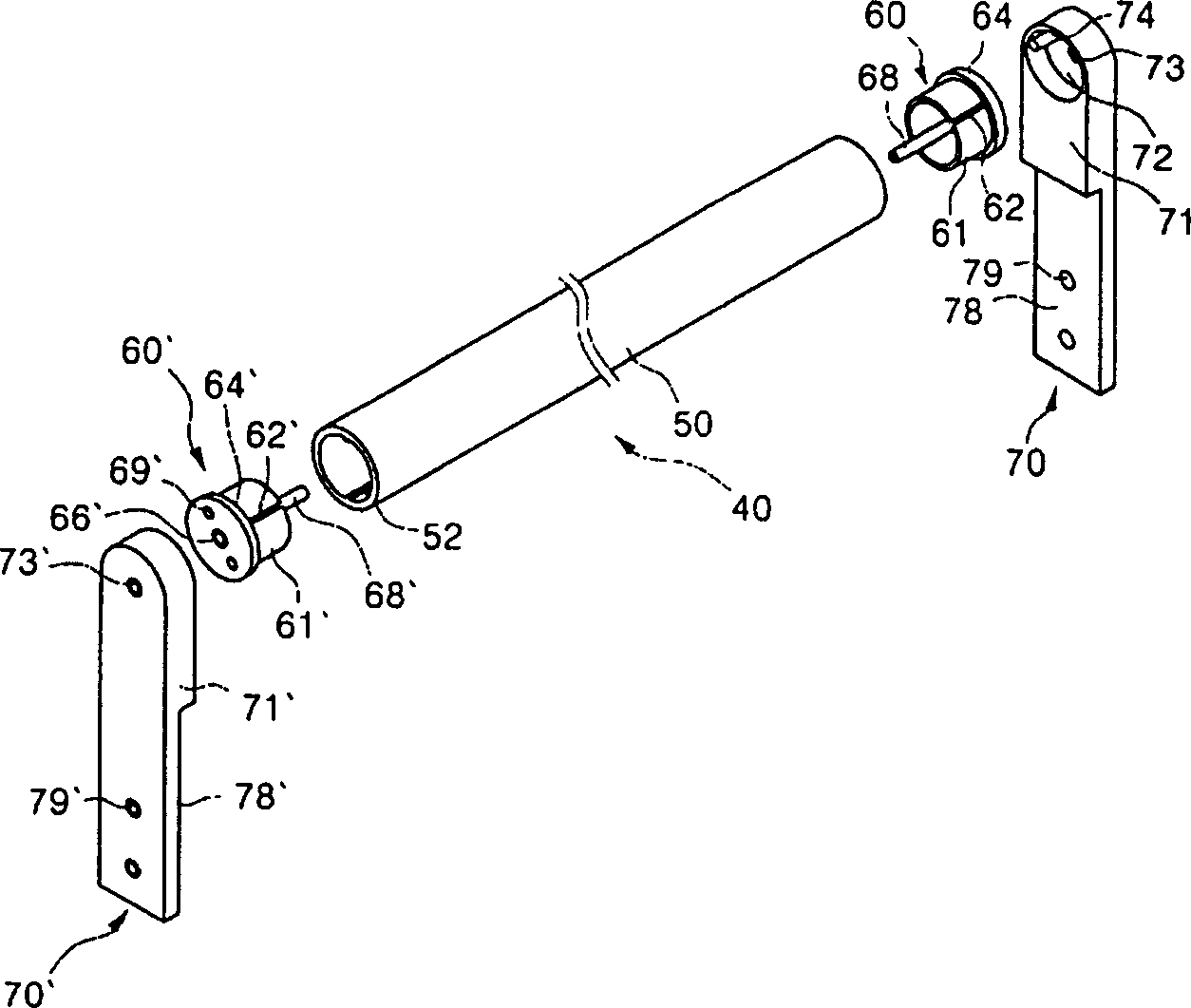 Refrigerator door handle assembly parts