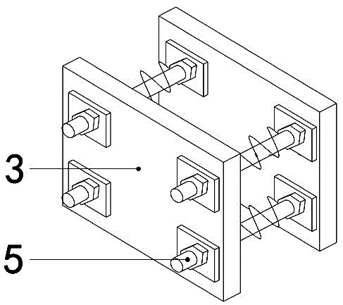 Flexible connection installation structure of double helix circular structure spiral staircase structure