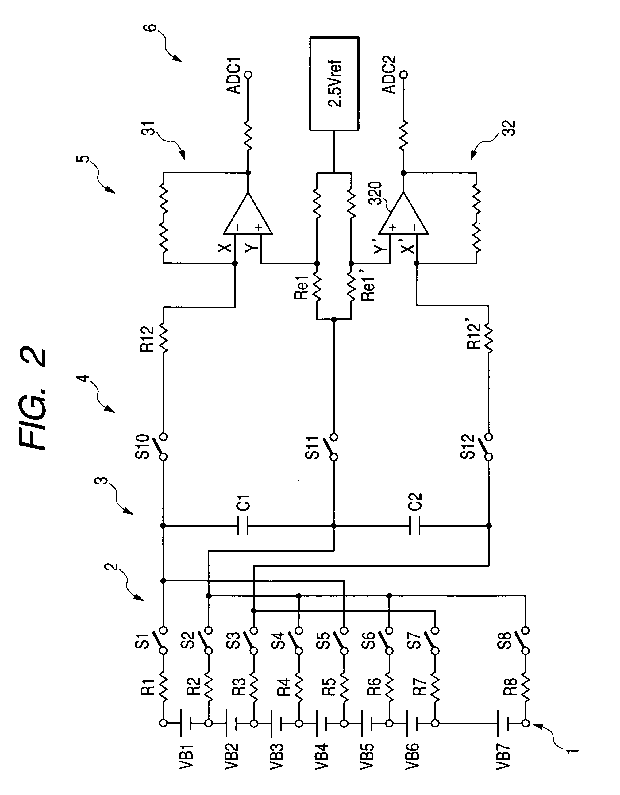 Voltage detecting apparatus applicable to a combination battery