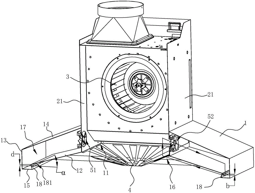 Top suction type extractor hood