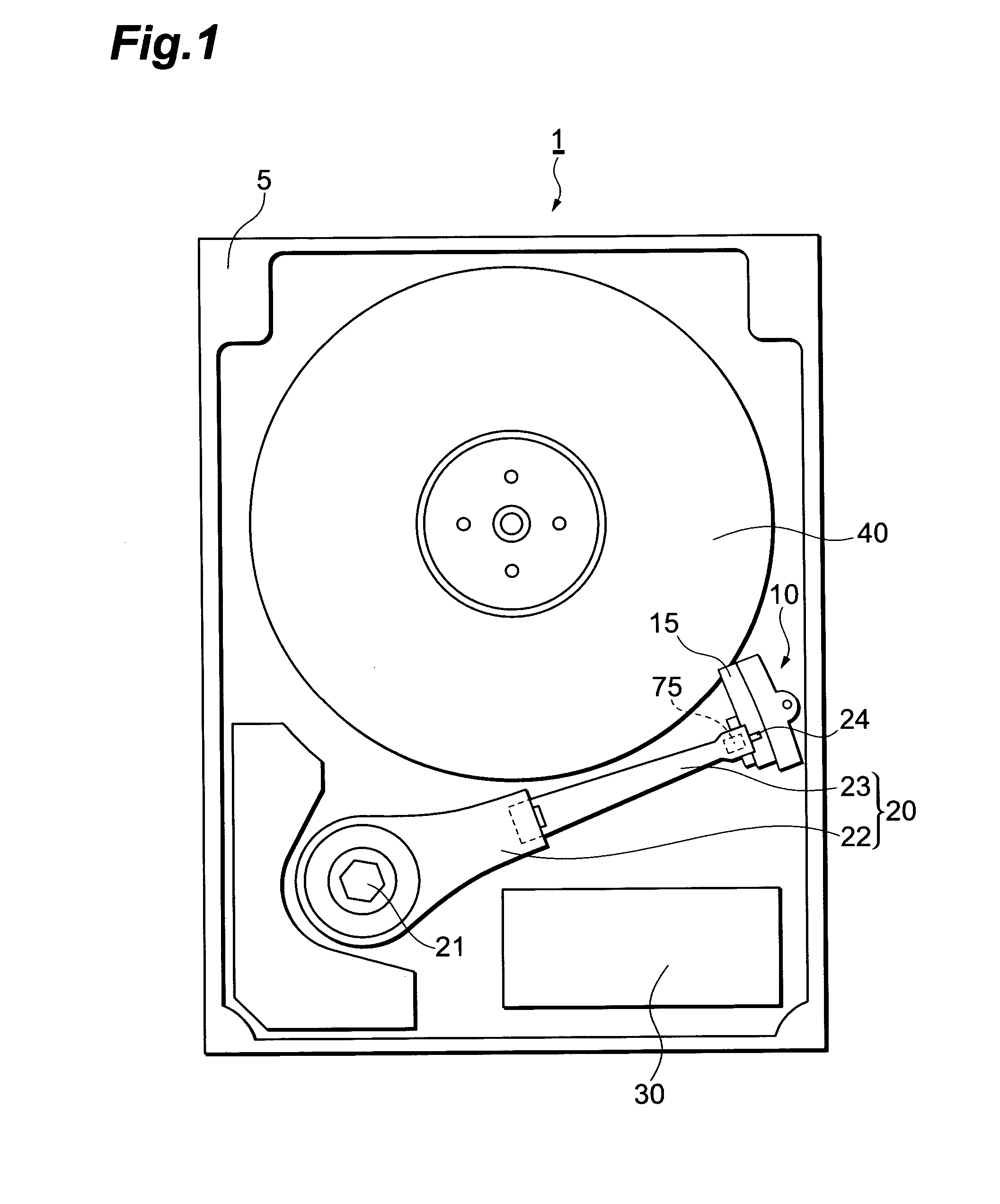 Magnetic recording apparatus with head arm holding part