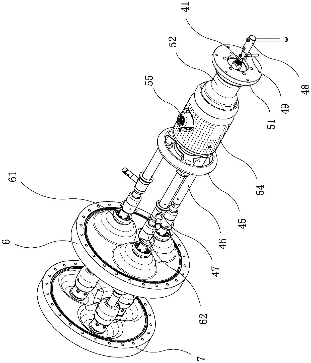 Test device for conducting interval withstand voltage test on GIS (gas insulated switchgear)