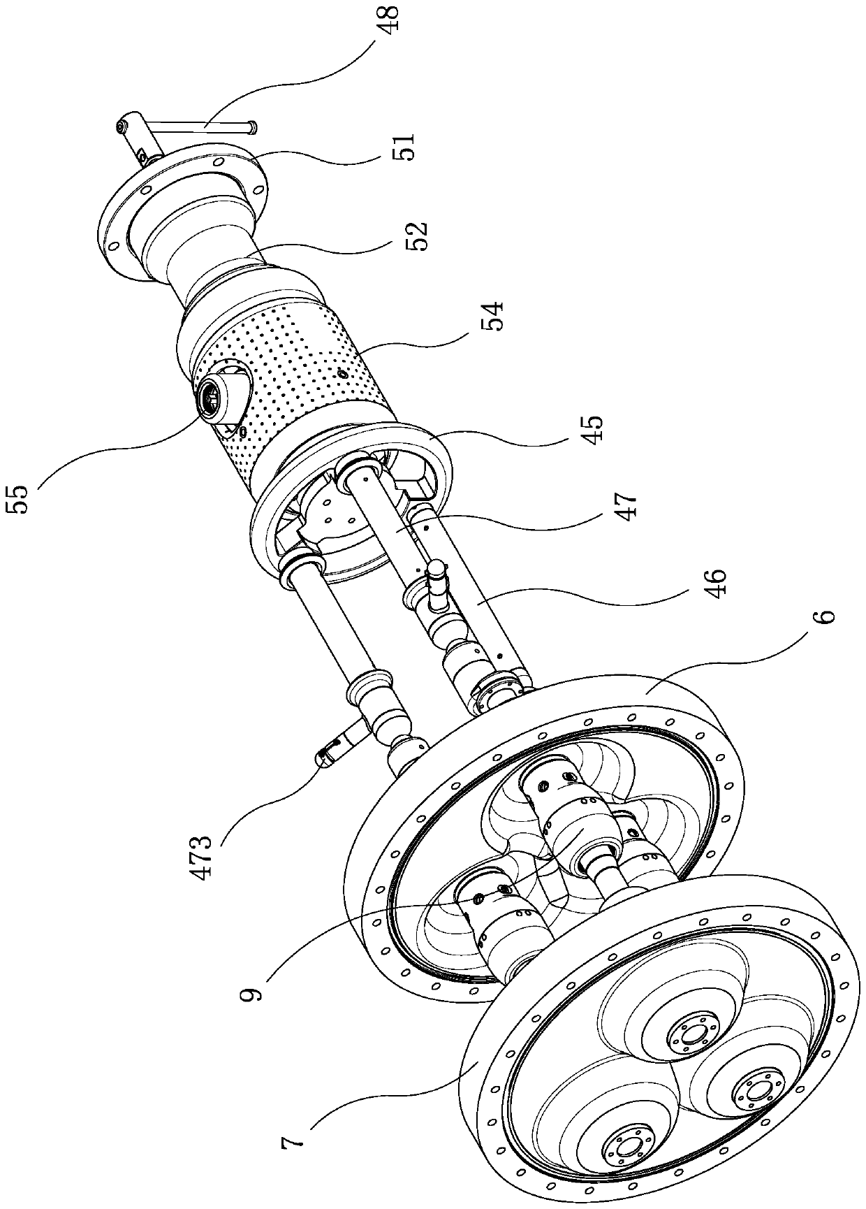 Test device for conducting interval withstand voltage test on GIS (gas insulated switchgear)