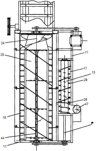 Threshing device of harvester