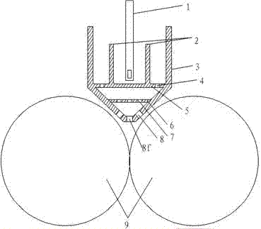 Multi-nozzle flow stabilizing and distributing device for strip continuous casting