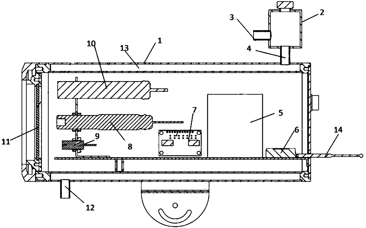 Infrared metering device and infrared metering system