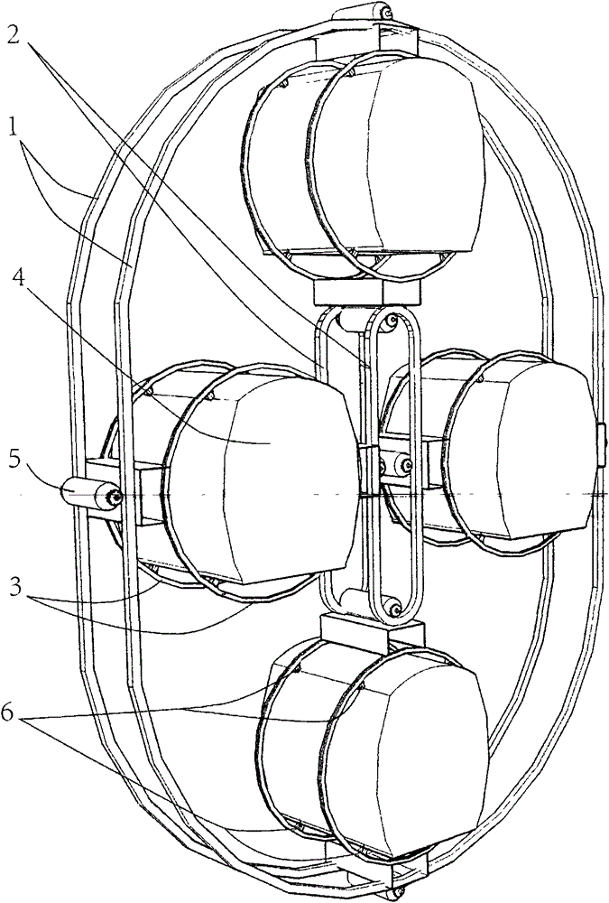 Multi-car individual drive 360-degree circular rail superhigh-rise elevator device