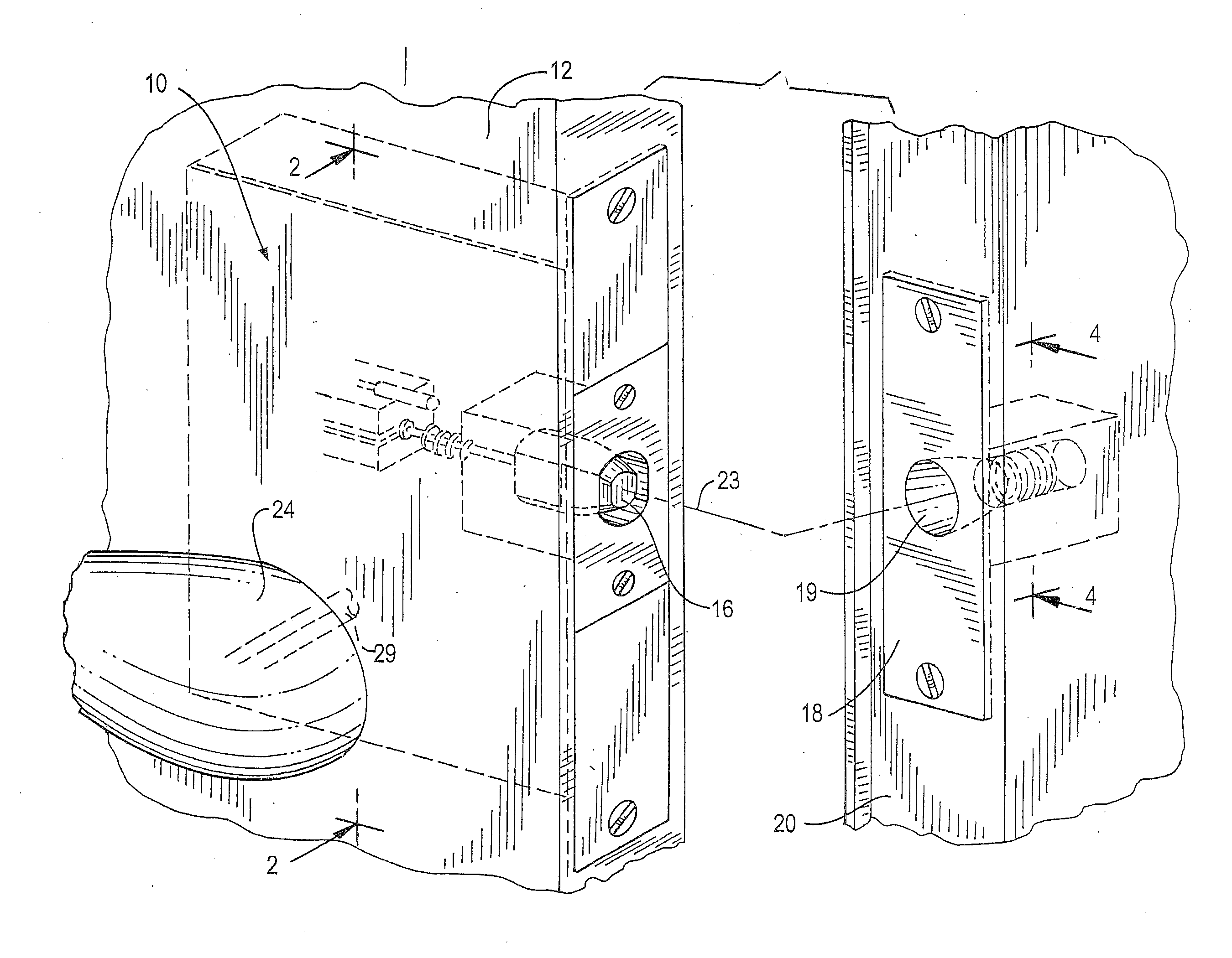 Magnetic door lock assembly