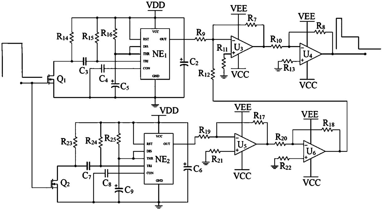 Double-duty ratio pulse width modulation signal low-power consumption high-speed bidirectional electromagnet drive circuit and use method thereof