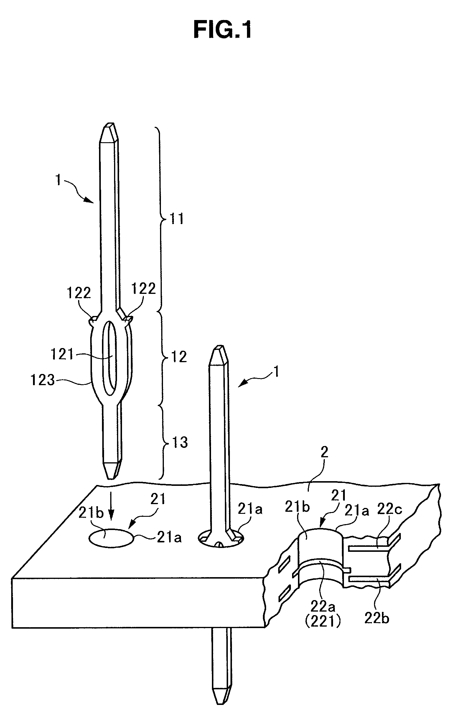 Press-fit pin and board structure