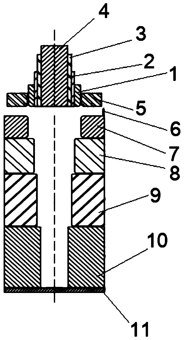 Deep drawing forming method for metal housing of deep cylindrical part and multi-pass one-time forming die