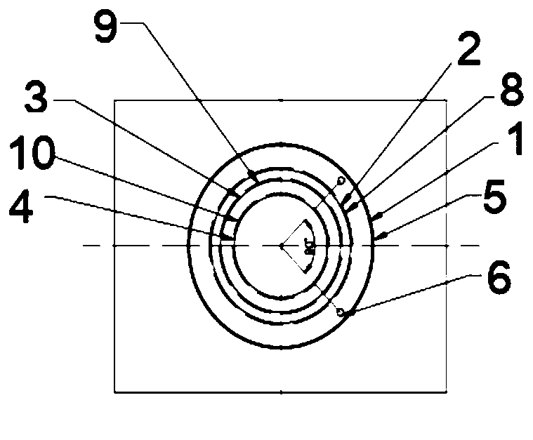 Deep drawing forming method for metal housing of deep cylindrical part and multi-pass one-time forming die