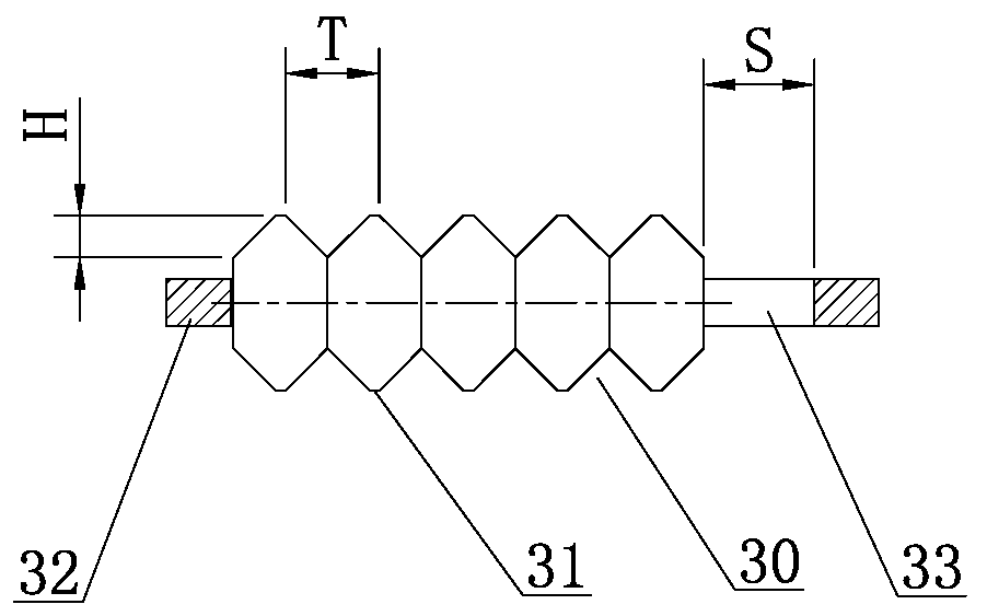 Planet pin roller spiral device, manufacturing method and forced seal ball valve