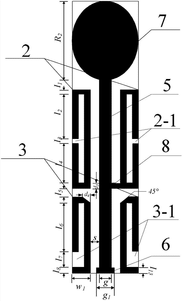 Direct feed omnidirectional printed antenna with radiation load