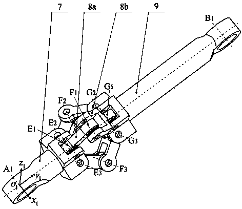 Multi-link straight line guide independent suspension with 3-RRR telescopic compensation mechanism