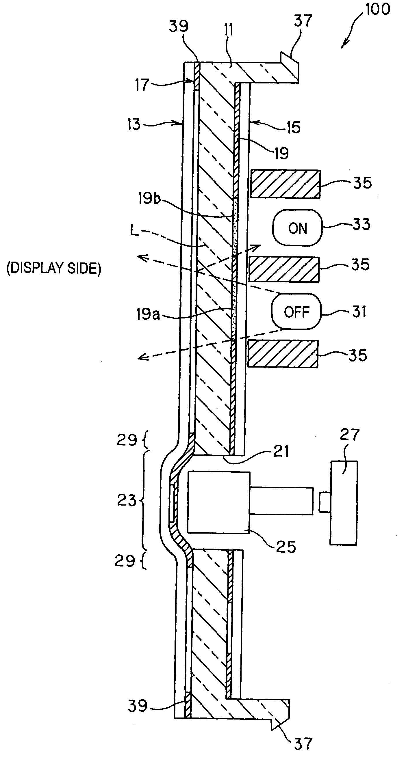 Display panel, control display panel and method for integrally molding insert material