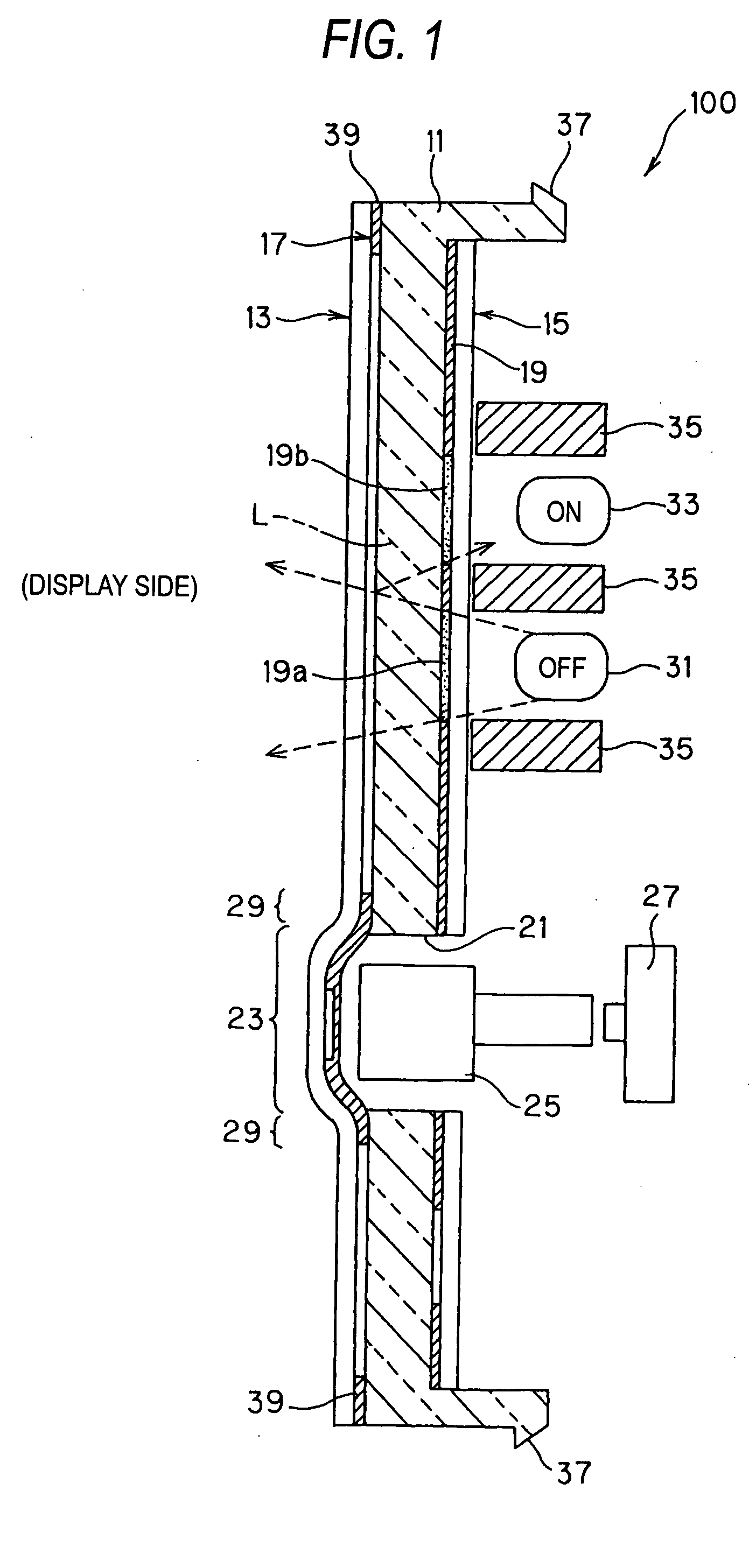 Display panel, control display panel and method for integrally molding insert material