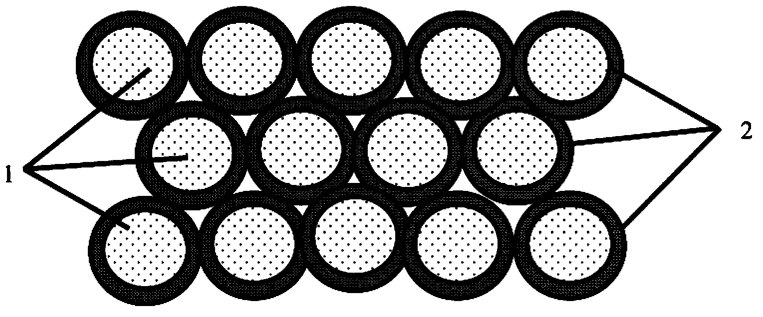 Degassing agent with protective layer as well as preparation method thereof