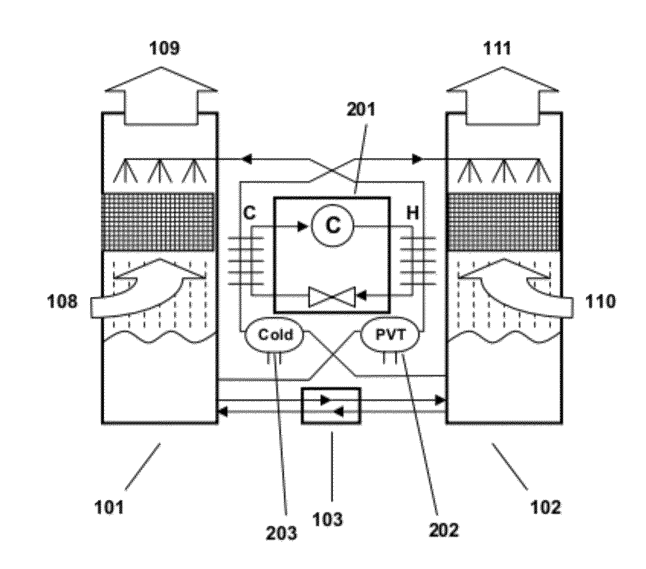 Air conditioning system with integrated solar inverter