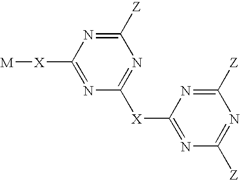 Triazine compounds and their use in forming multidimensional libraries for affinity chromatography