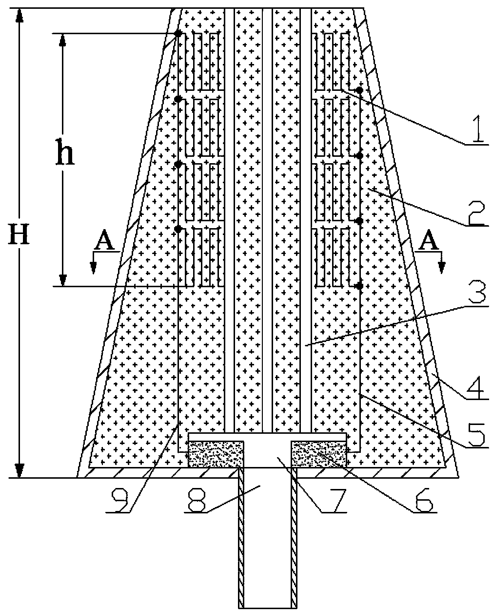 Composite electromagnetic field monitoring-type steel ladle breathable brick