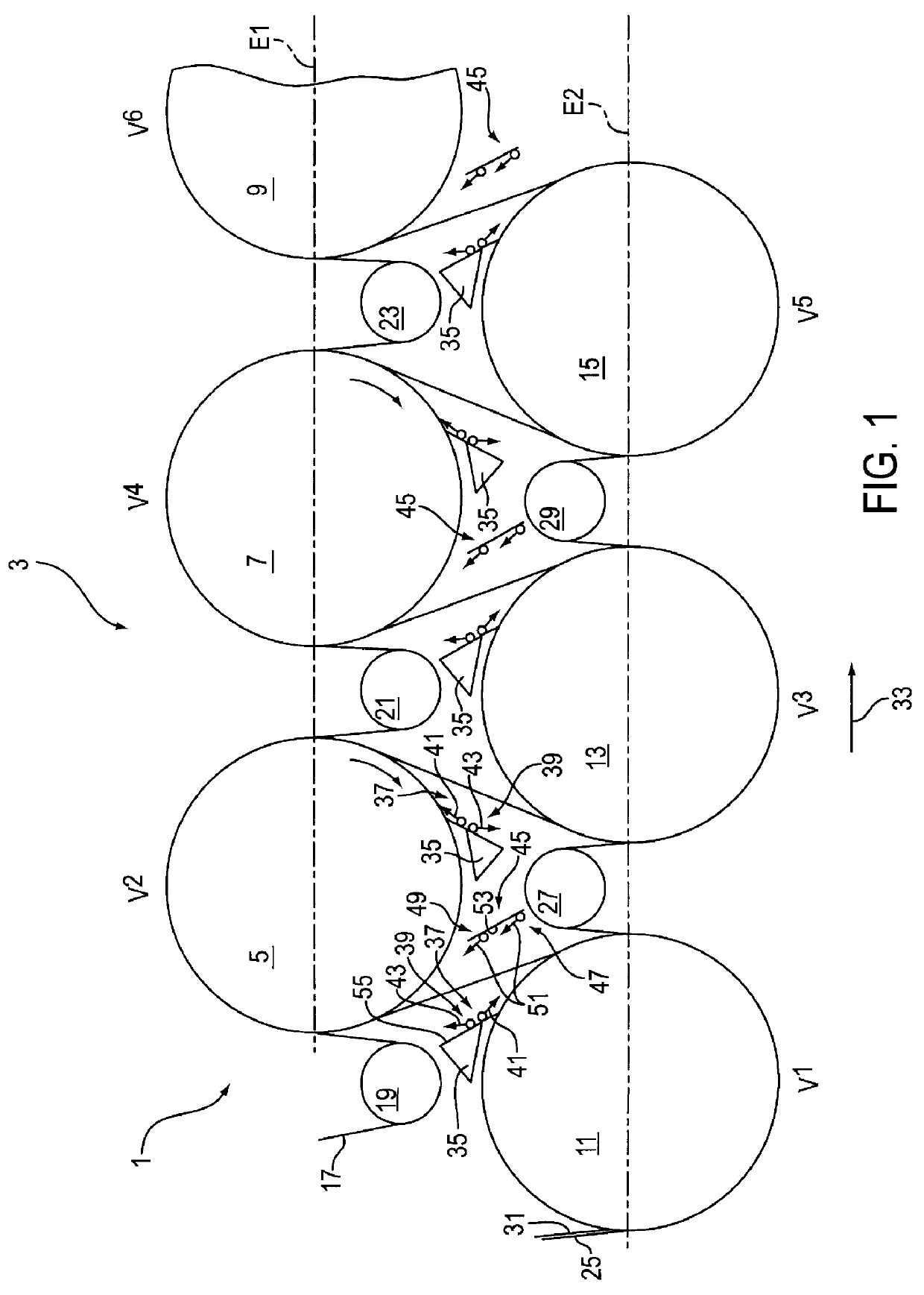 Machine for manufacturing a material web