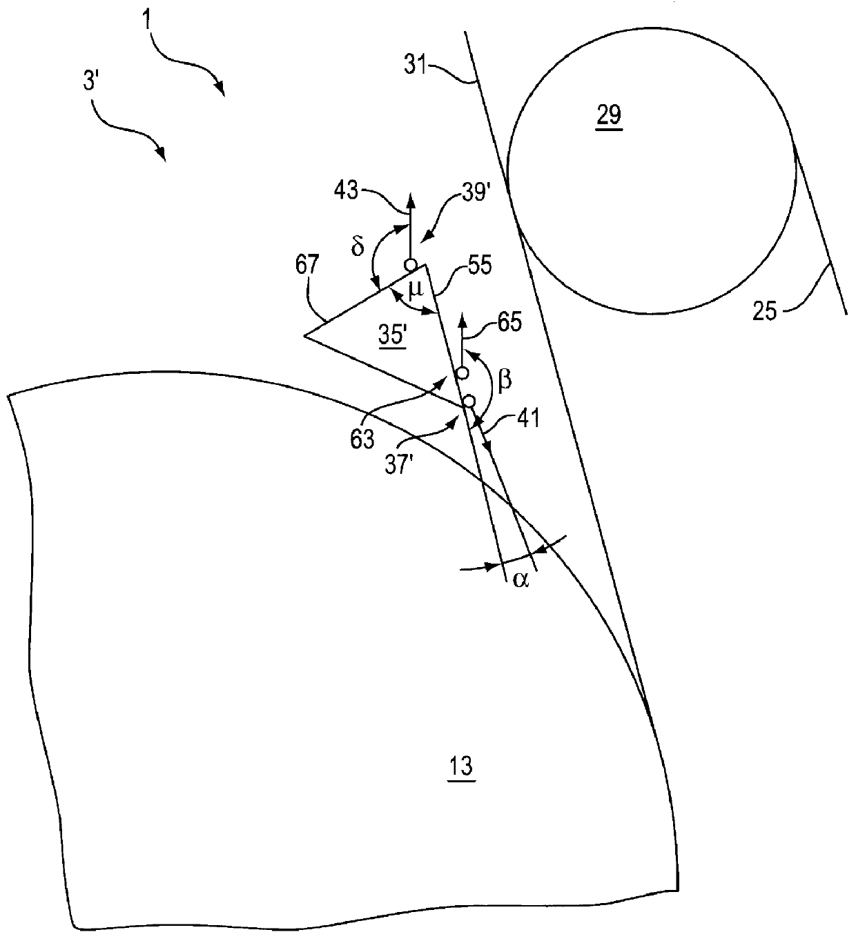 Machine for manufacturing a material web